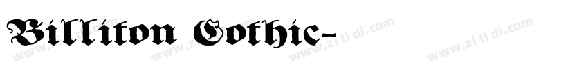 Billiton Gothic字体转换